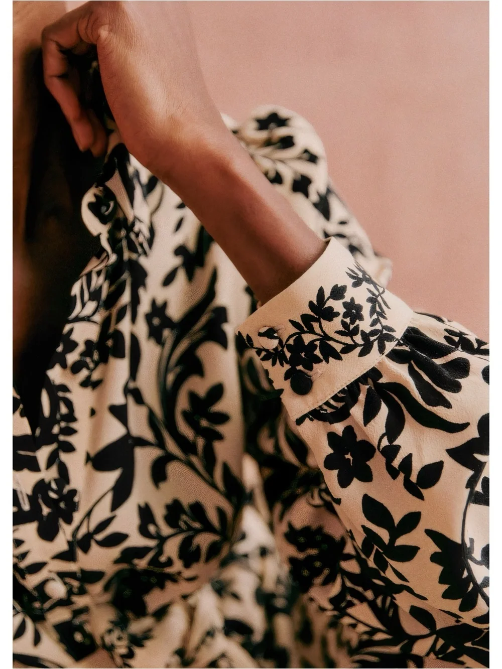 NWOT Sezane Maxi Floral Long-Sleeve Fernanda Shirt Dress - Picture 5 of 8